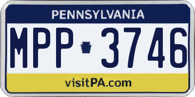 PA license plate MPP3746