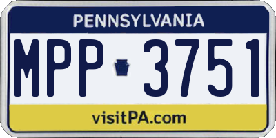 PA license plate MPP3751