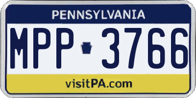 PA license plate MPP3766