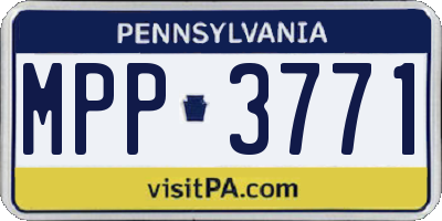 PA license plate MPP3771