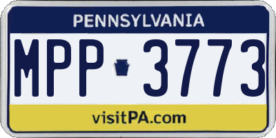 PA license plate MPP3773