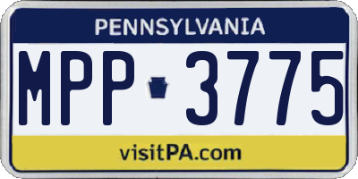 PA license plate MPP3775