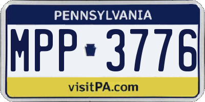 PA license plate MPP3776