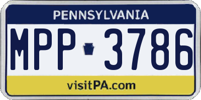 PA license plate MPP3786