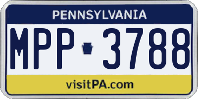 PA license plate MPP3788