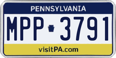 PA license plate MPP3791