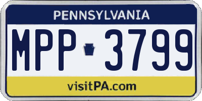 PA license plate MPP3799