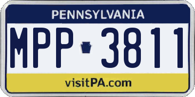 PA license plate MPP3811