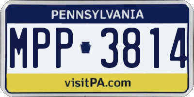 PA license plate MPP3814
