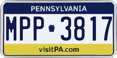 PA license plate MPP3817