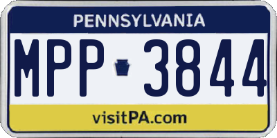 PA license plate MPP3844