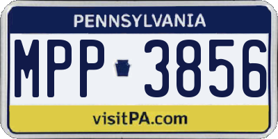 PA license plate MPP3856