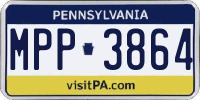 PA license plate MPP3864