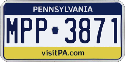 PA license plate MPP3871