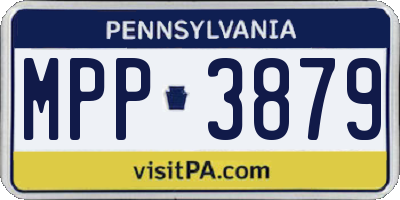 PA license plate MPP3879