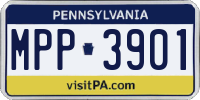 PA license plate MPP3901