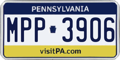 PA license plate MPP3906
