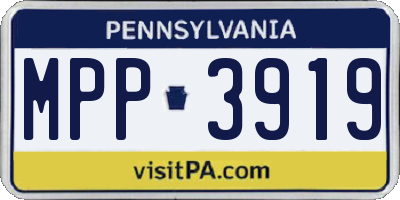 PA license plate MPP3919