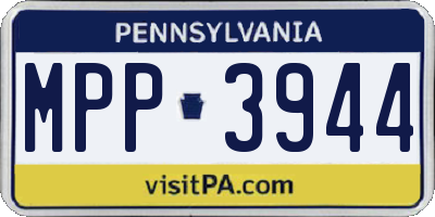 PA license plate MPP3944