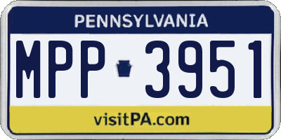 PA license plate MPP3951