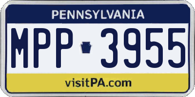 PA license plate MPP3955