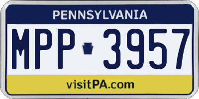 PA license plate MPP3957