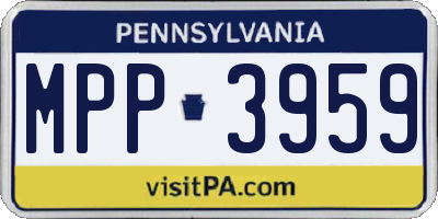 PA license plate MPP3959