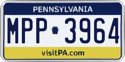 PA license plate MPP3964