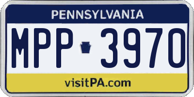 PA license plate MPP3970