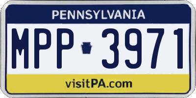 PA license plate MPP3971