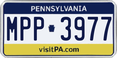 PA license plate MPP3977