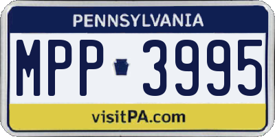 PA license plate MPP3995