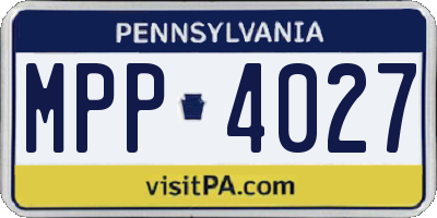 PA license plate MPP4027