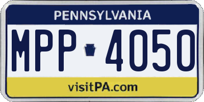 PA license plate MPP4050