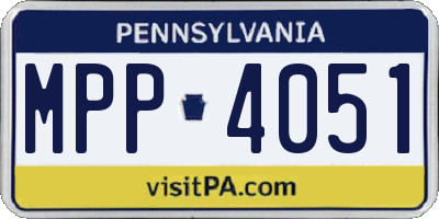 PA license plate MPP4051