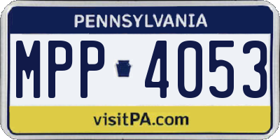 PA license plate MPP4053