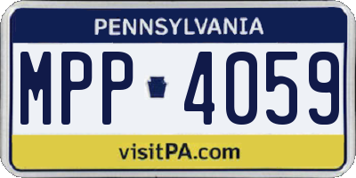 PA license plate MPP4059