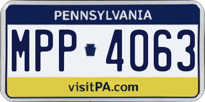 PA license plate MPP4063