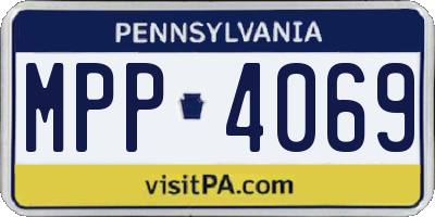 PA license plate MPP4069