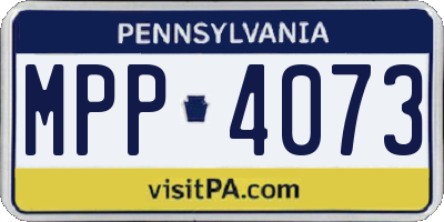 PA license plate MPP4073