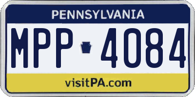 PA license plate MPP4084