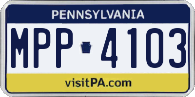 PA license plate MPP4103