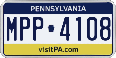 PA license plate MPP4108