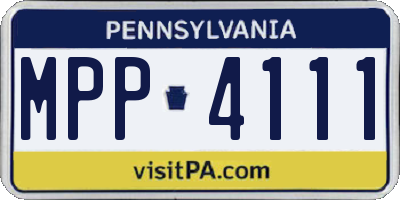 PA license plate MPP4111