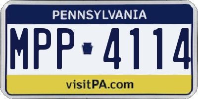 PA license plate MPP4114