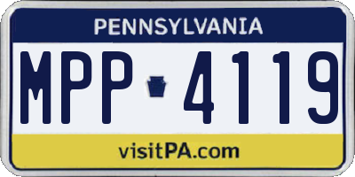 PA license plate MPP4119
