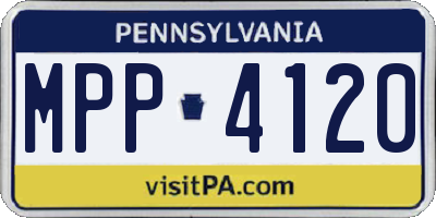 PA license plate MPP4120