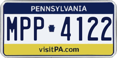 PA license plate MPP4122