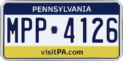 PA license plate MPP4126