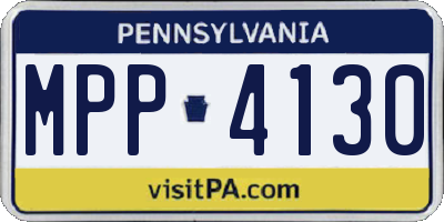 PA license plate MPP4130